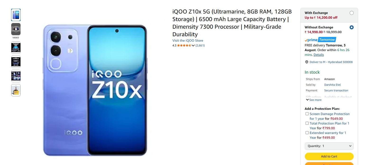 iQOO Z10x 5G