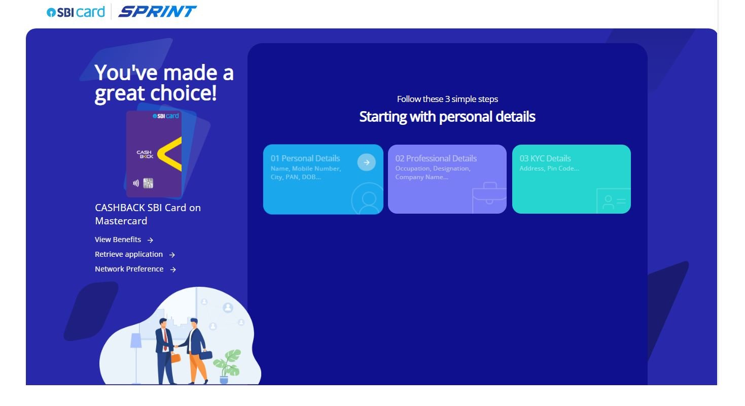 SBI CASH BACK CREDIT CARD