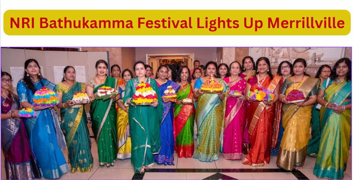 NRI Bathukamma Festival Lights Up Merrillville